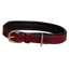 Mackey Padded Leather Dog Collar - Mulberry/Brown