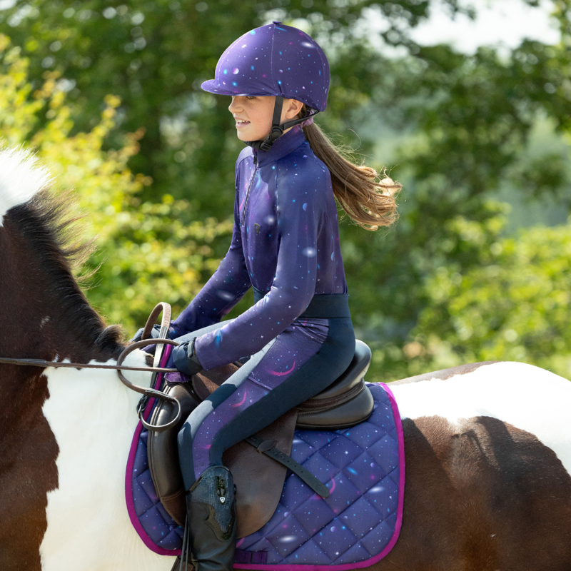 Hy Equestrian Elevate Mizs Out of this World Base Layer - Navy/Magenta-5
