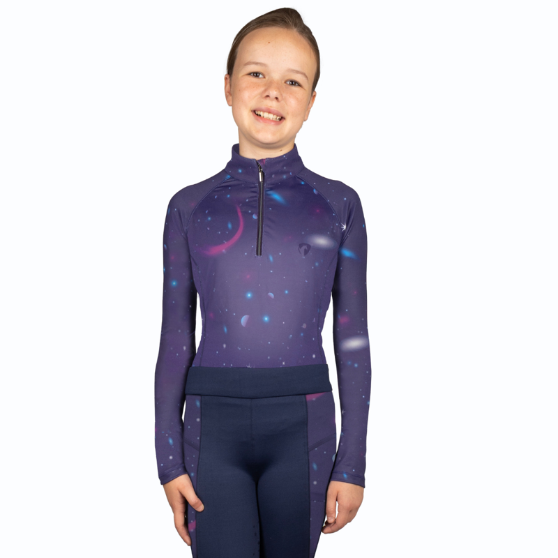 Hy Equestrian Elevate Mizs Out of this World Base Layer - Navy/Magenta