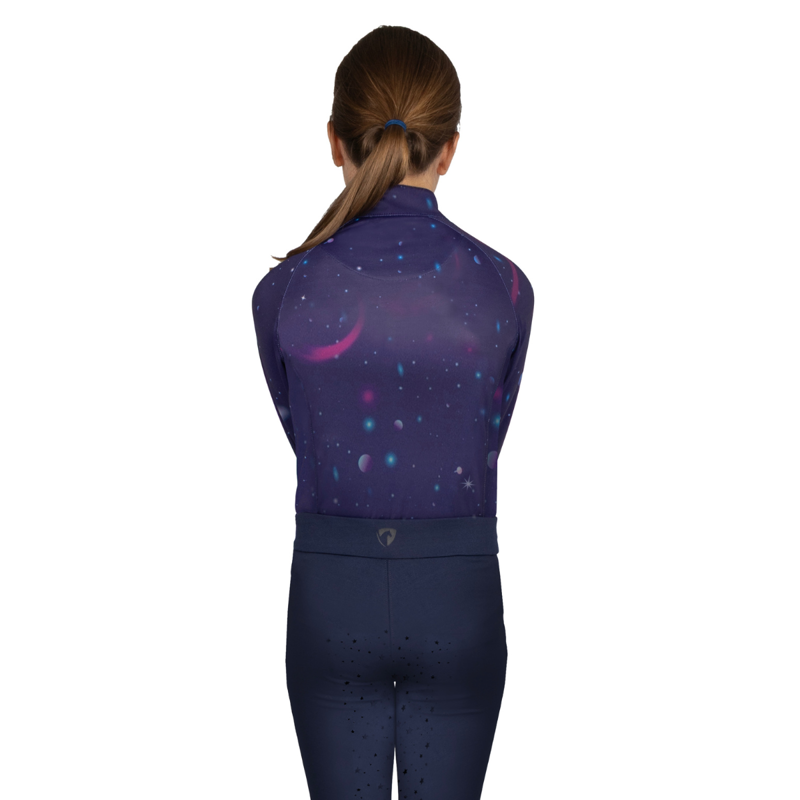 Hy Equestrian Elevate Mizs Out of this World Base Layer - Navy/Magenta-1