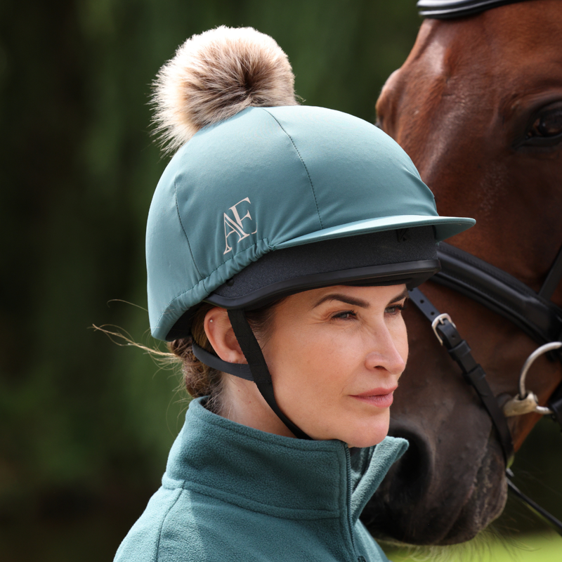 Aubrion Equestrian Hat Cover - Thyme-7