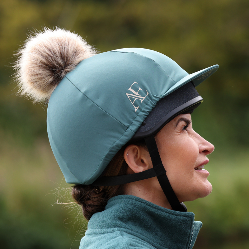 Aubrion Equestrian Hat Cover - Thyme-6