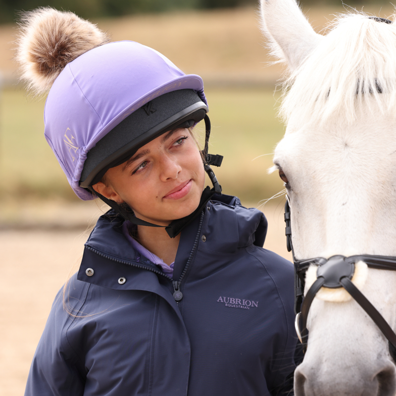 Aubrion Equestrian Hat Cover - Heather-5