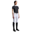 Cavalleria Toscana Women's Perforated Jersey Inserts Short Sleeve Competition Shirt - Charcoal