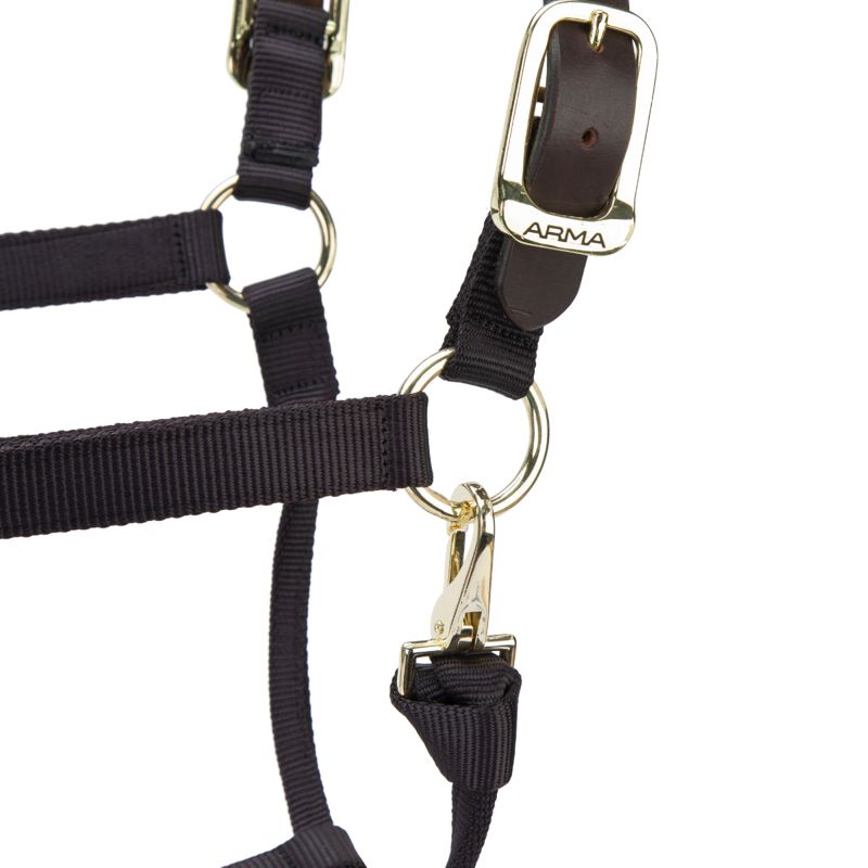 Shires ARMA Premium Adjustable FieldSafe Headcollar - Black-2