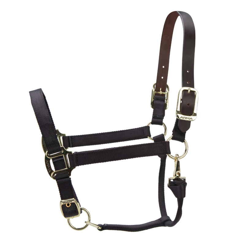 Shires ARMA Premium Adjustable FieldSafe Headcollar - Black