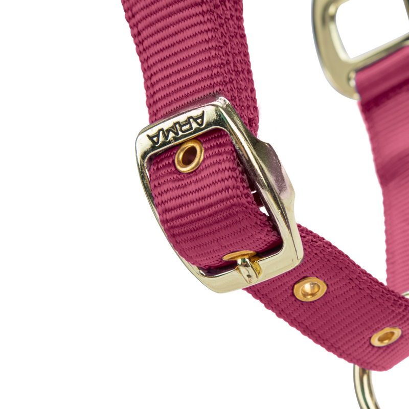 Shires ARMA Premium Adjustable FieldSafe Headcollar - Burgundy-3