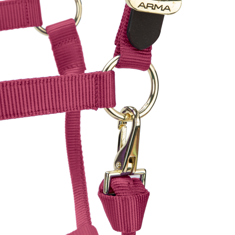 Shires ARMA Premium Adjustable FieldSafe Headcollar - Burgundy-4