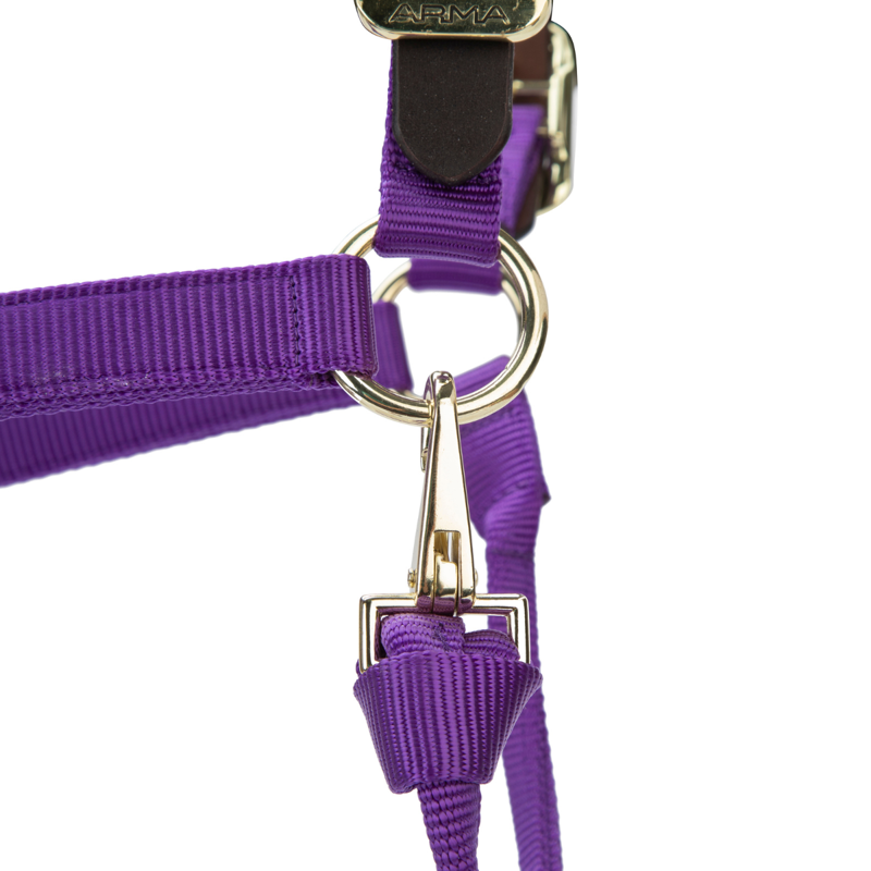 Shires ARMA Premium Adjustable FieldSafe Headcollar - Purple-2