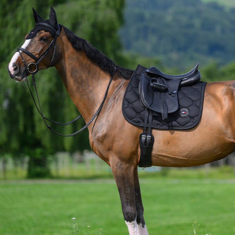 Tommy Hilfiger Liberty Dressage Saddle Pad - Full - Black-5