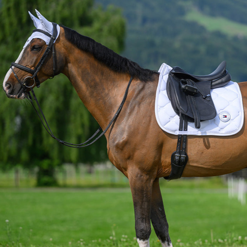 Tommy Hilfiger Liberty Dressage Saddle Pad - Full - White-2