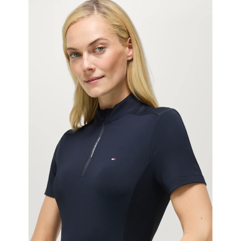 Tommy Hilfiger Women's Palma 1/4 Zip Training Top - Desert Sky-2