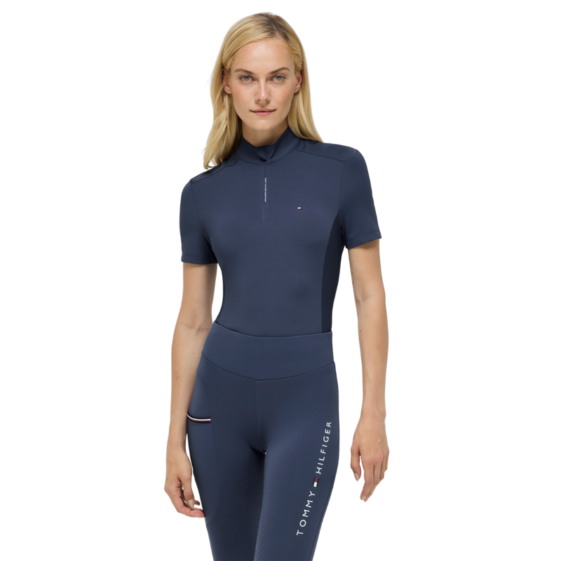 Tommy Hilfiger Women's Palma 1/4 Zip Training Top - Faded Indigo