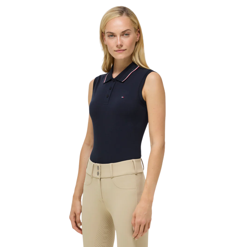 Tommy Hilfiger Women's Cordova Sleeveless Polo - Desert Sky