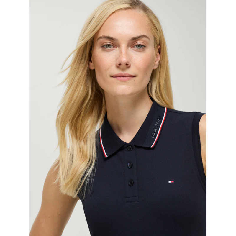 Tommy Hilfiger Women's Cordova Sleeveless Polo - Desert Sky-2