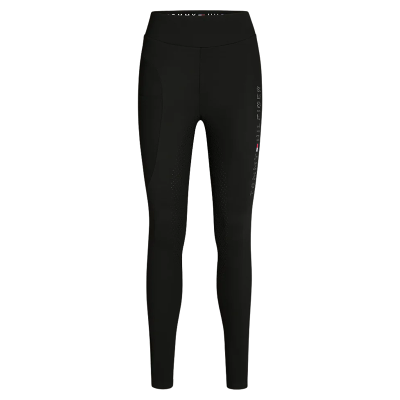 Tommy Hilfiger Women's Elmira All-Year Rhinestone Full Grip Leggings - Black-3