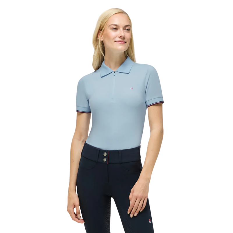 Tommy Hilfiger Women's Anaheim Zip Polo Shirt - Sweet Blue