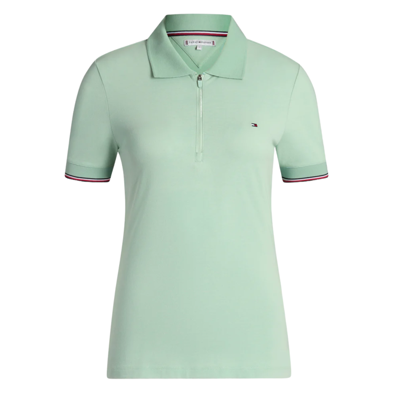 Tommy Hilfiger Women's Anaheim Zip Polo Shirt - Belair Mint-1