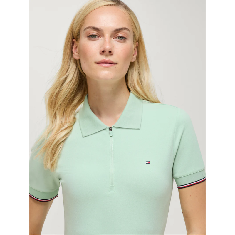 Tommy Hilfiger Women's Anaheim Zip Polo Shirt - Belair Mint-3