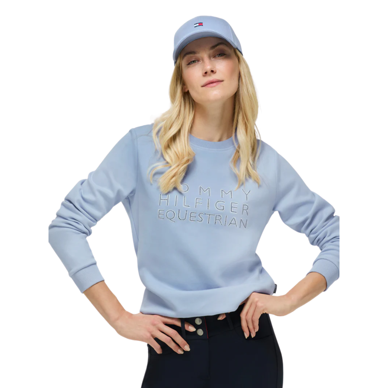 Tommy Hilfiger Women's Belair Rhinestone Sweatshirt - Sweet Blue