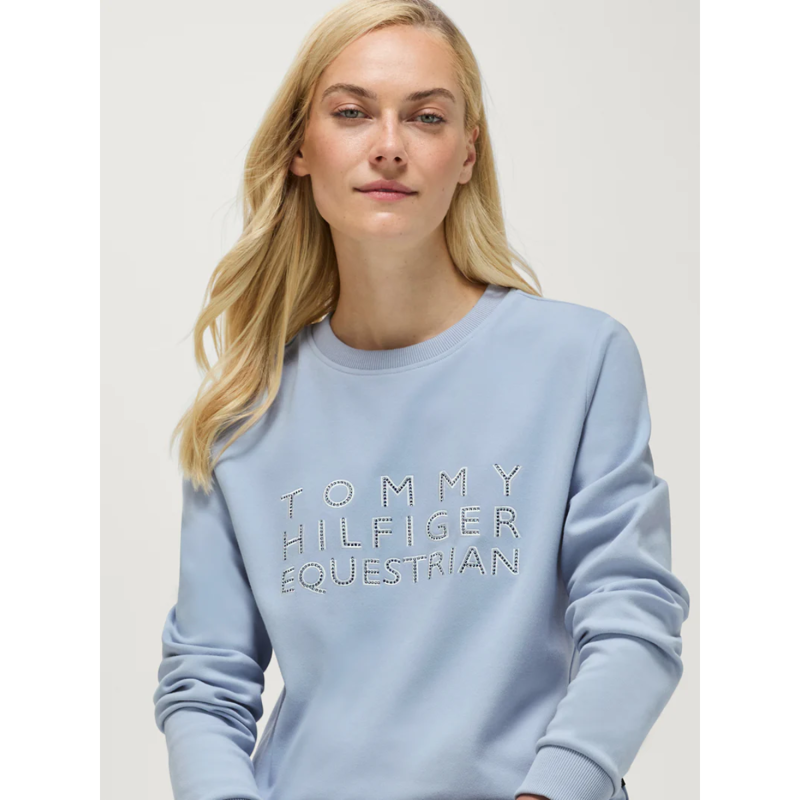 Tommy Hilfiger Women's Belair Rhinestone Sweatshirt - Sweet Blue-3