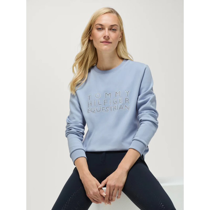 Tommy Hilfiger Women's Belair Rhinestone Sweatshirt - Sweet Blue-4