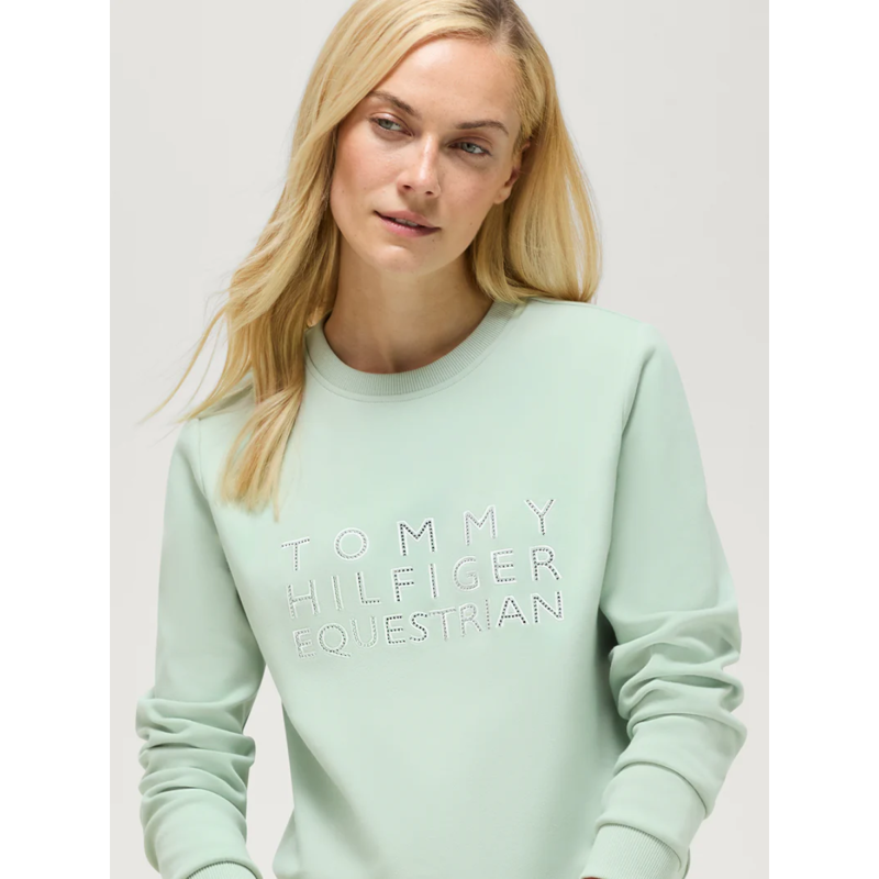 Tommy Hilfiger Women's Belair Rhinestone Sweatshirt - Belair Mint-1