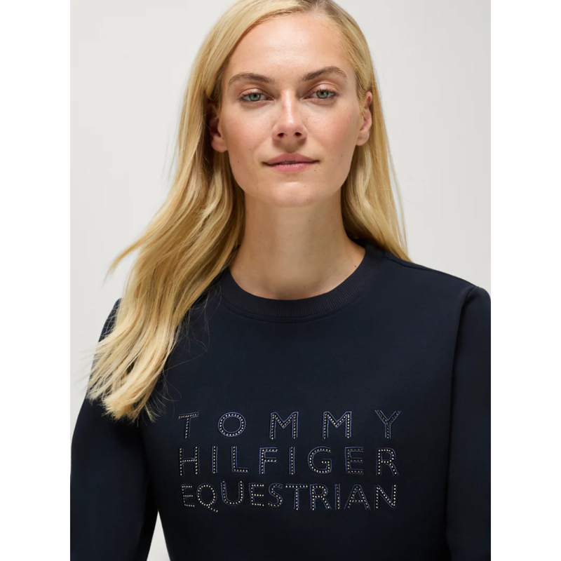 Tommy Hilfiger Women's Belair Rhinestone Sweatshirt - Desert Sky-3