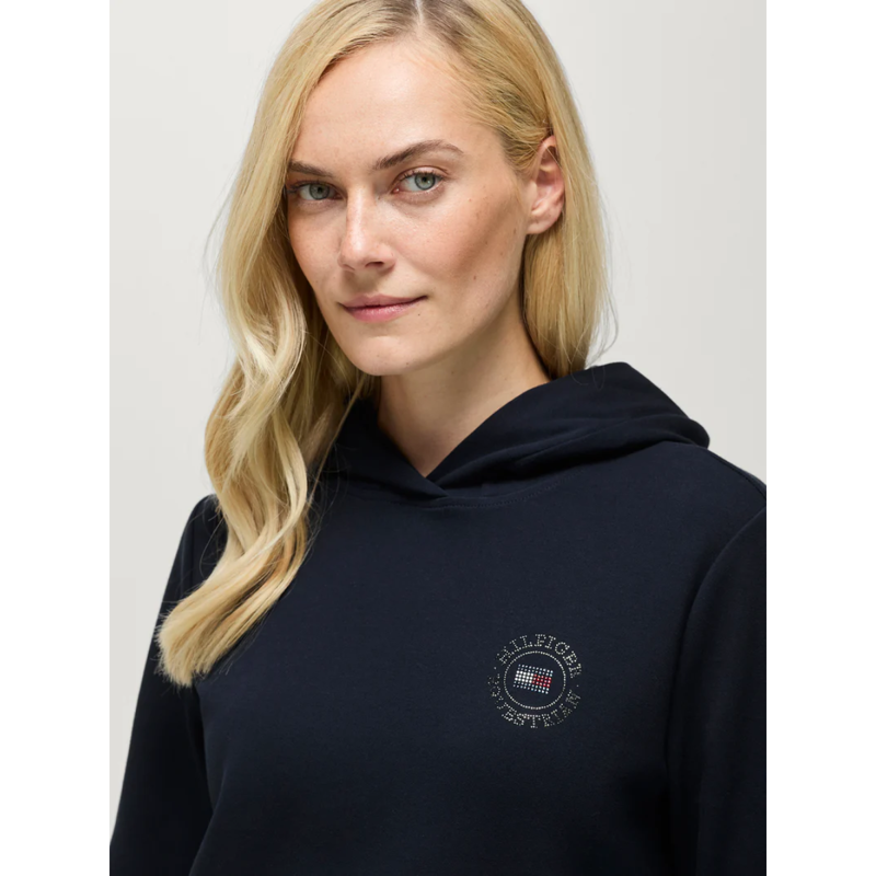 Tommy Hilfiger Women's Hollywood Rhinestone Hoodie - Desert Sky-3