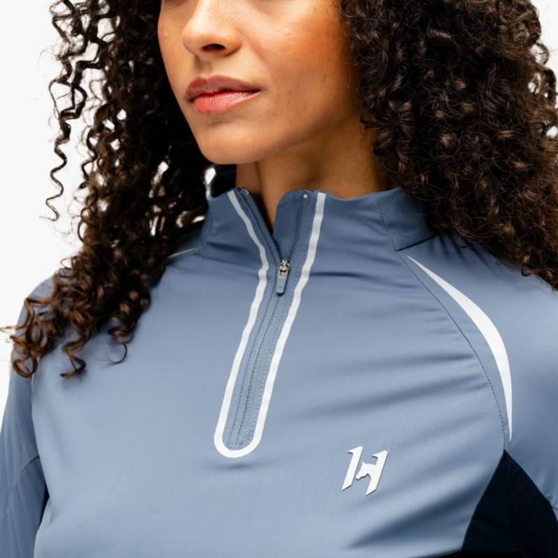 Horseware Stamina Long Sleeve 1/4 Zip Top - HW Blue-4