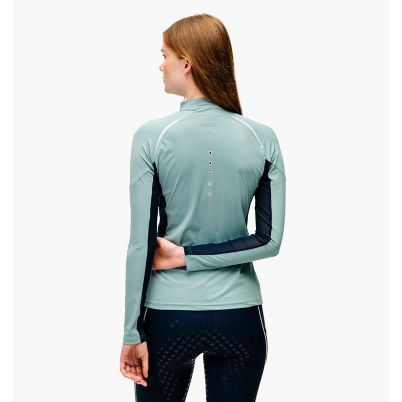 Horseware Stamina Long Sleeve 1/4 Zip Top - HW Sage-1