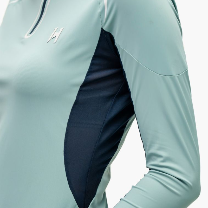 Horseware Stamina Long Sleeve 1/4 Zip Top - HW Sage-2