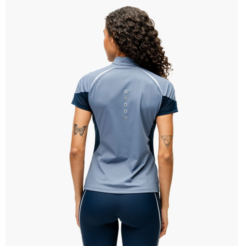 Horseware Stamina Short Sleeve 1/4 Zip Top - HW Blue-1