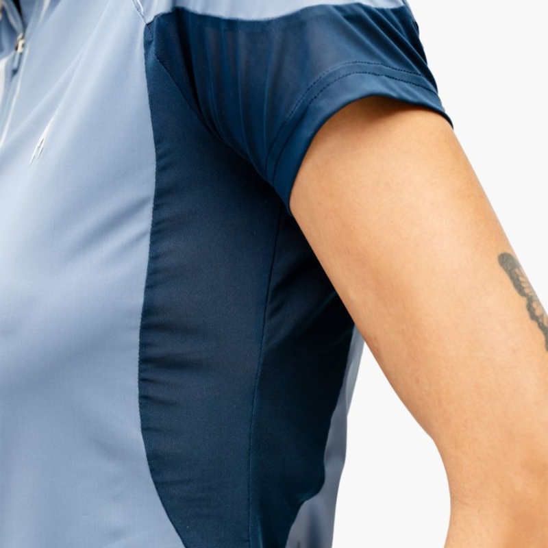 Horseware Stamina Short Sleeve 1/4 Zip Top - HW Blue-3