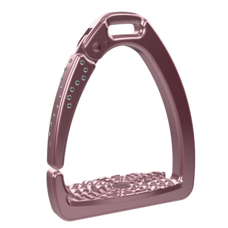 Innova Riding Trilogy Swarovski Stirrups - Pink/Crystal-1