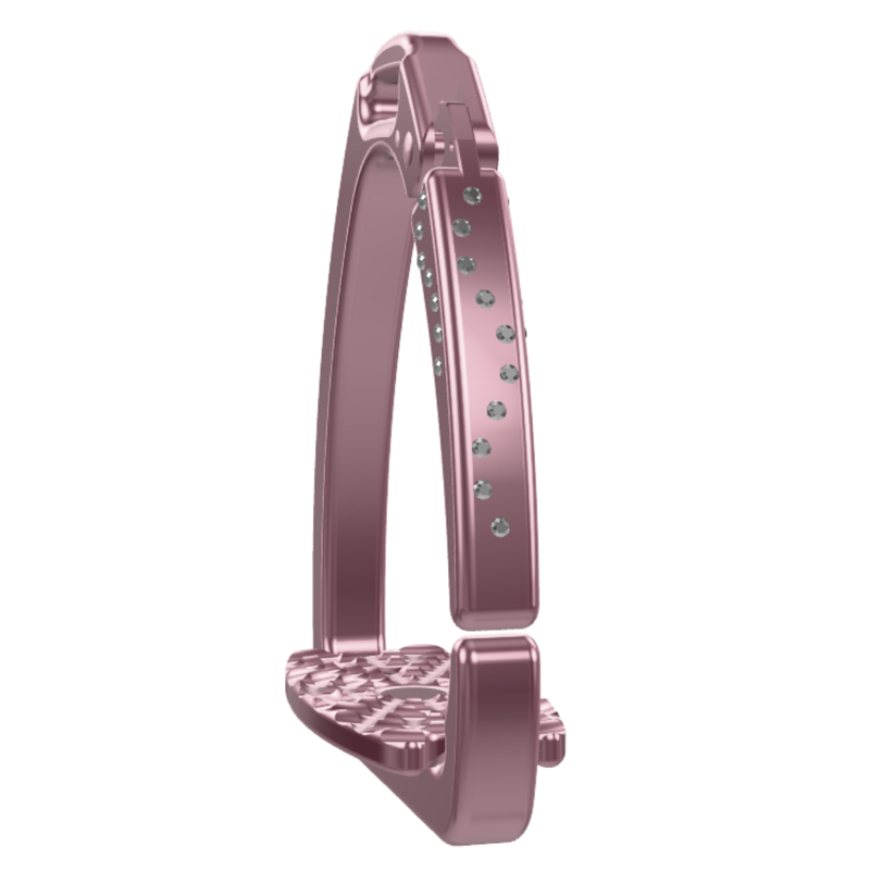 Innova Riding Trilogy Swarovski Stirrups - Pink/Crystal-2