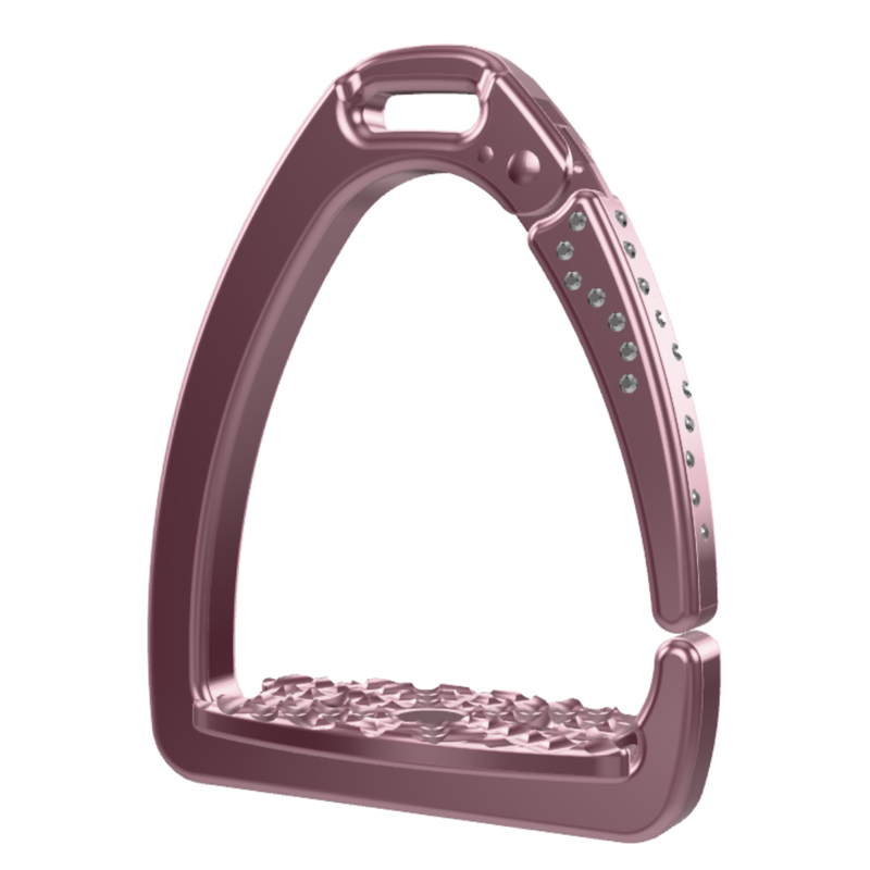 Innova Riding Trilogy Swarovski Stirrups - Pink/Crystal-3