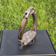 Innova Riding Solitary Swarovski Stirrups - Brown/Silk Crystal