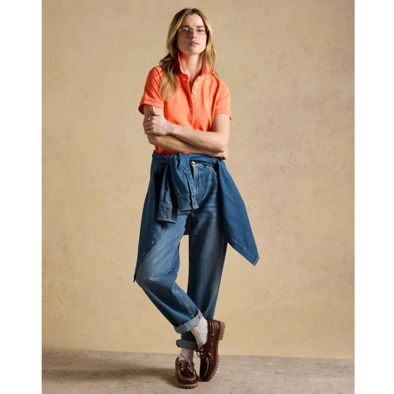 Joules Women's Woody Polo Shirt - Orange-3