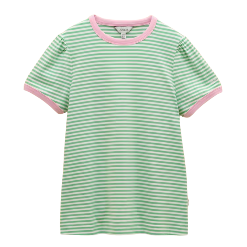 Joules Ladies Erin T-Shirt - Green Stripe