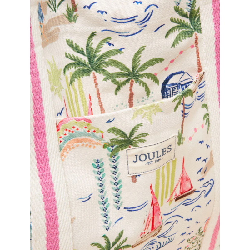 Joules Promenade Canvas Tote Bag - Palm Print-4