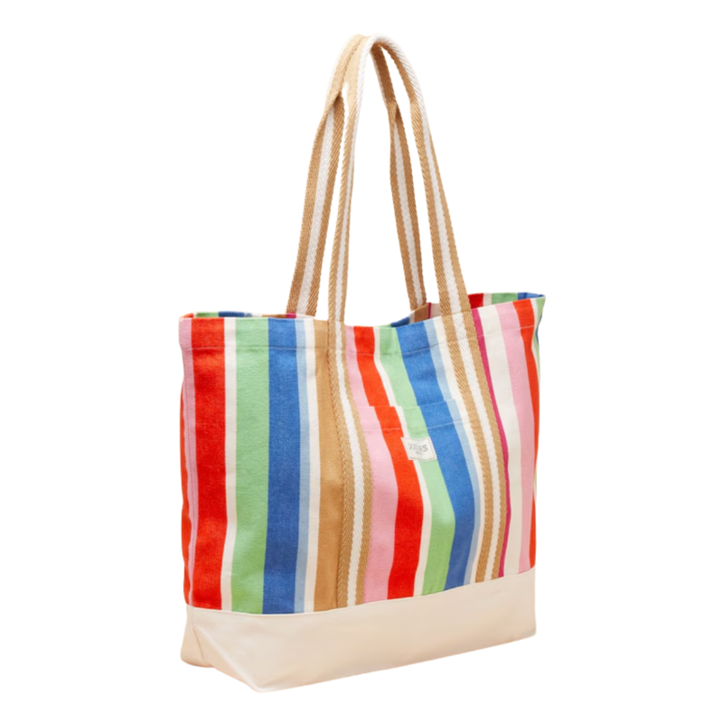 Joules Promenade Canvas Tote Bag - Multi Stripe-2
