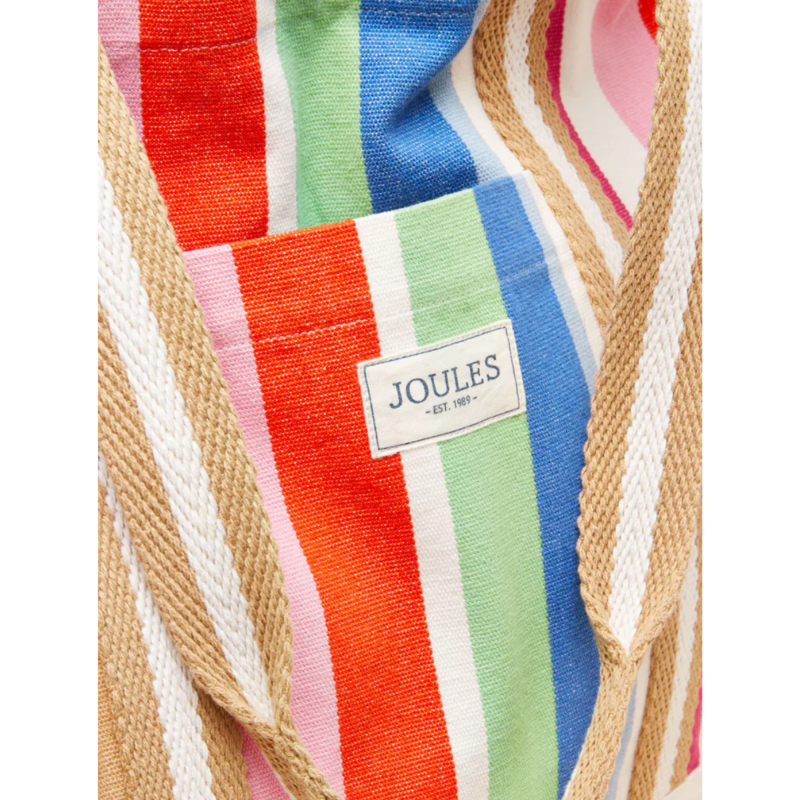 Joules Promenade Canvas Tote Bag - Multi Stripe-3