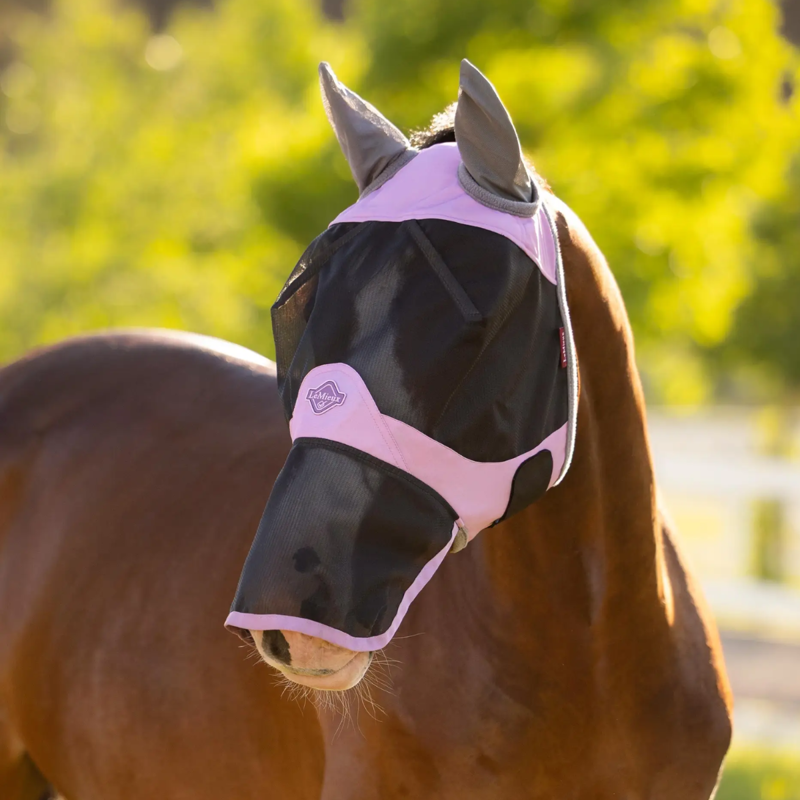 LeMieux Visor-Tek Full Fly Mask - Fondant-1