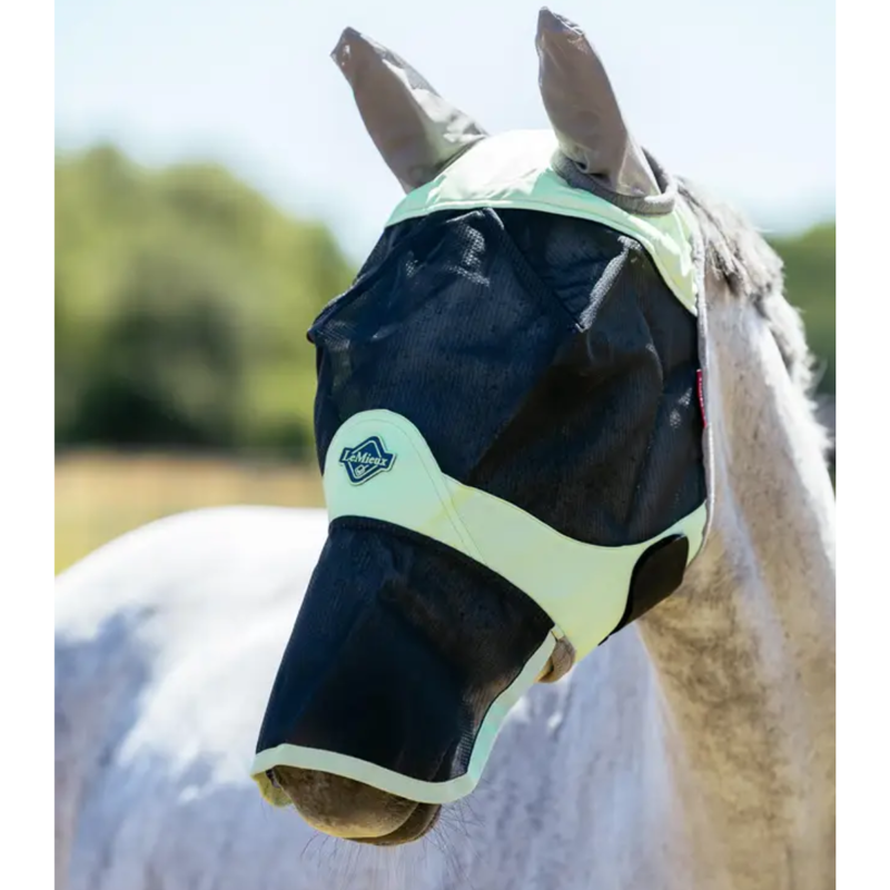 LeMieux Visor-Tek Full Fly Mask - Macaron-1
