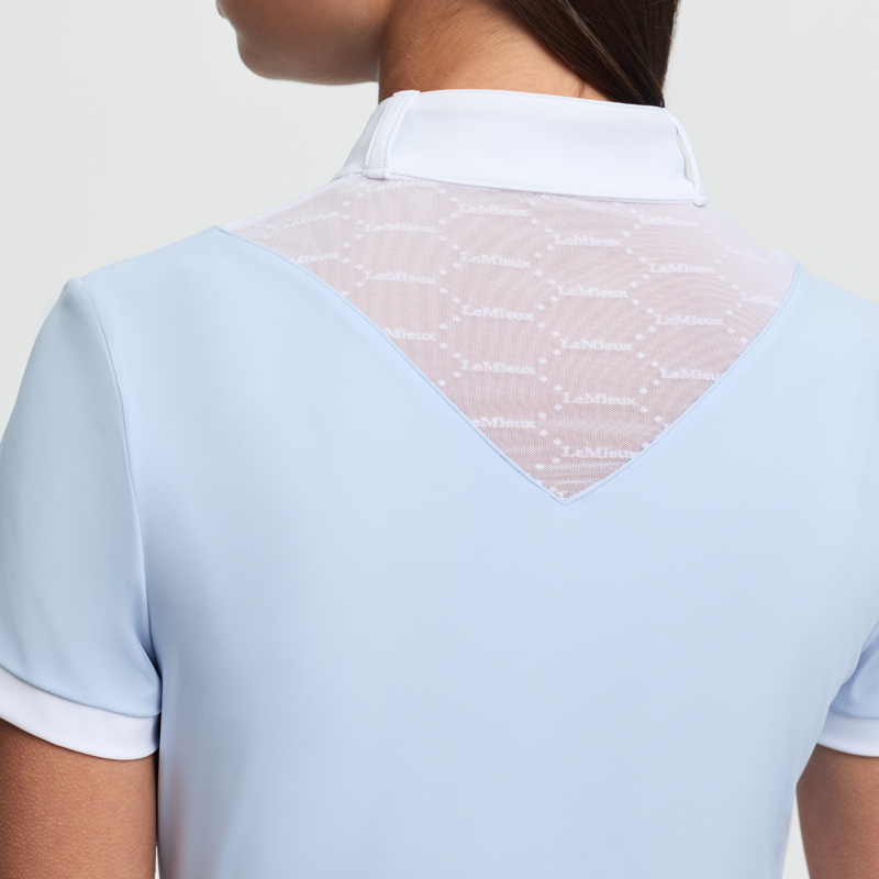 LeMieux Young Rider Eva Short Sleeve Show Shirt - Mist-2
