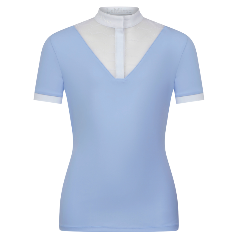 LeMieux Young Rider Eva Short Sleeve Show Shirt - Mist-4