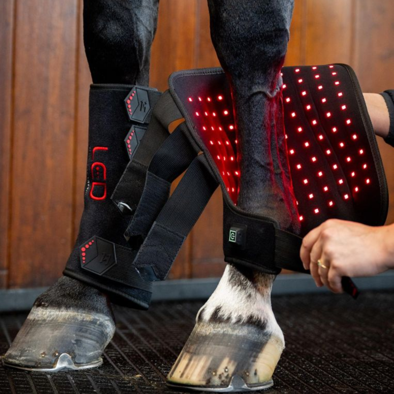Horseware LED Red Light Therapy Leg Wrap - Black/Black-2