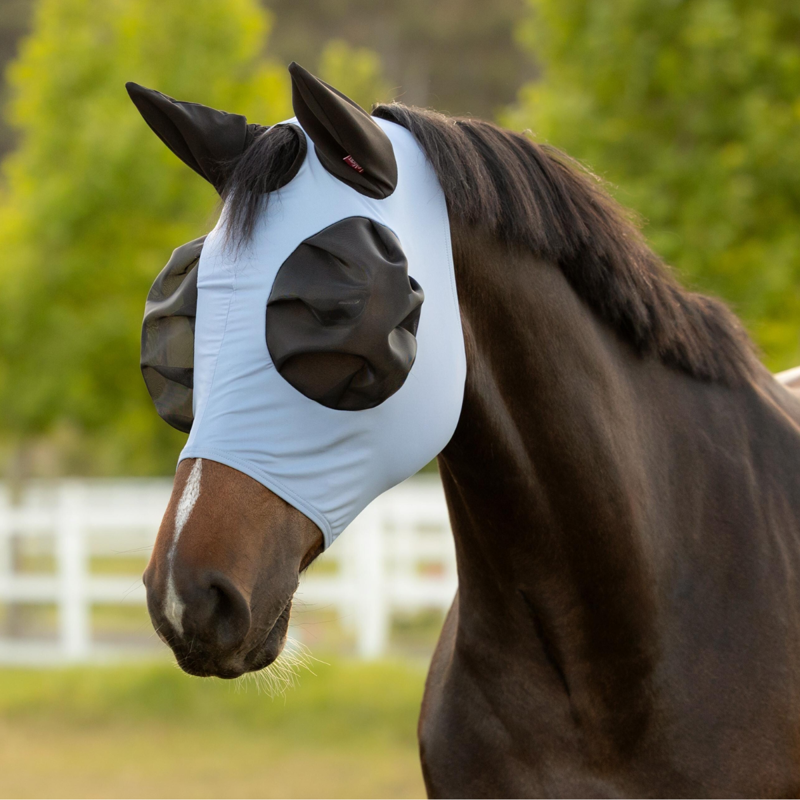 LeMieux Bug Relief Half Fly Mask - Powder Blue-1
