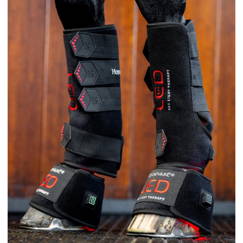 Horseware LED Red Light Therapy Leg Wrap - Black/Black-1